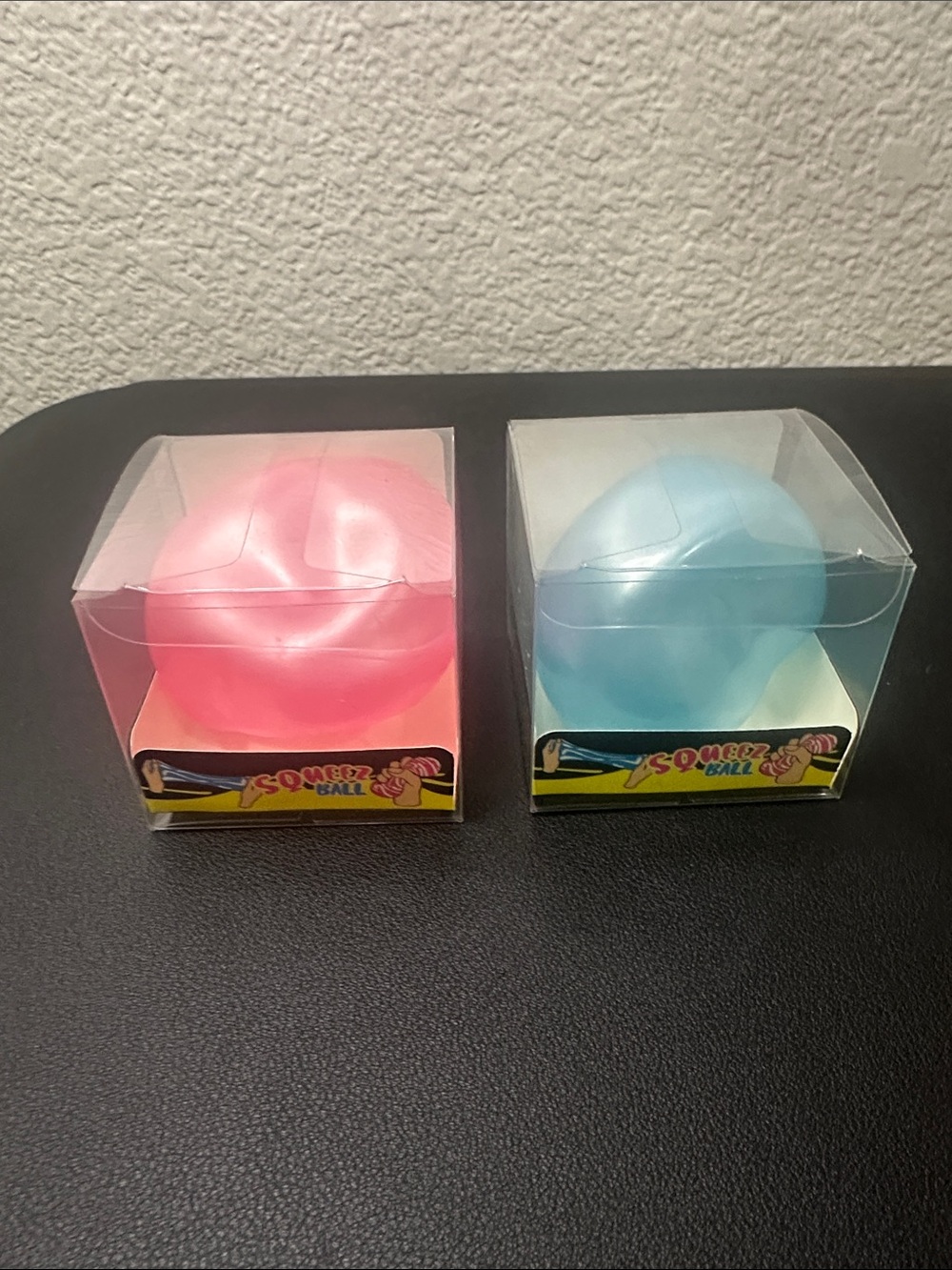 NEW Pearl Coconut Oil Ball Squishy Fidget Toy Blue and Pink - 2